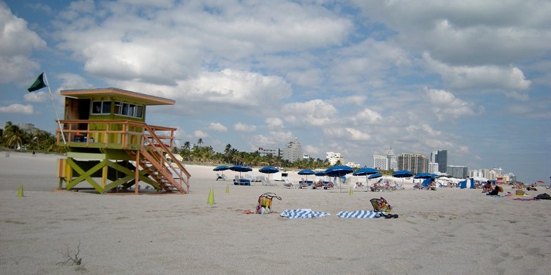 Beach hut Miami Florida